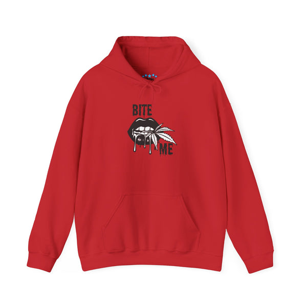 Bite Me Lip Graphic Hoodie – Edgy Gothic Streetwear