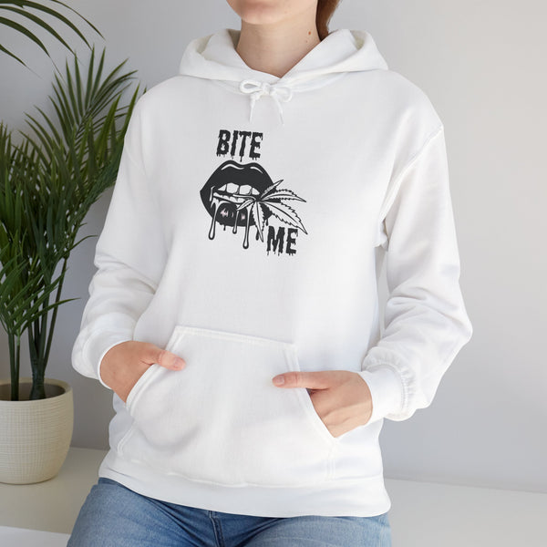 Bite Me Lip Graphic Hoodie – Edgy Gothic Streetwear