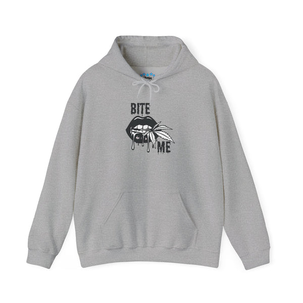Bite Me Lip Graphic Hoodie – Edgy Gothic Streetwear
