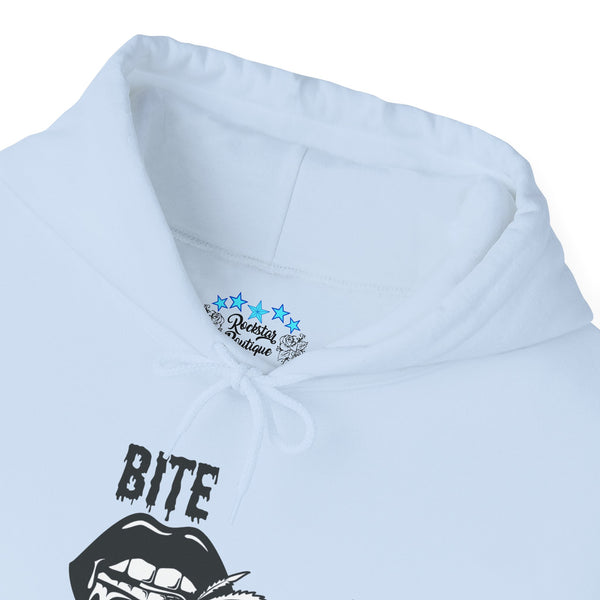 Bite Me Lip Graphic Hoodie – Edgy Gothic Streetwear