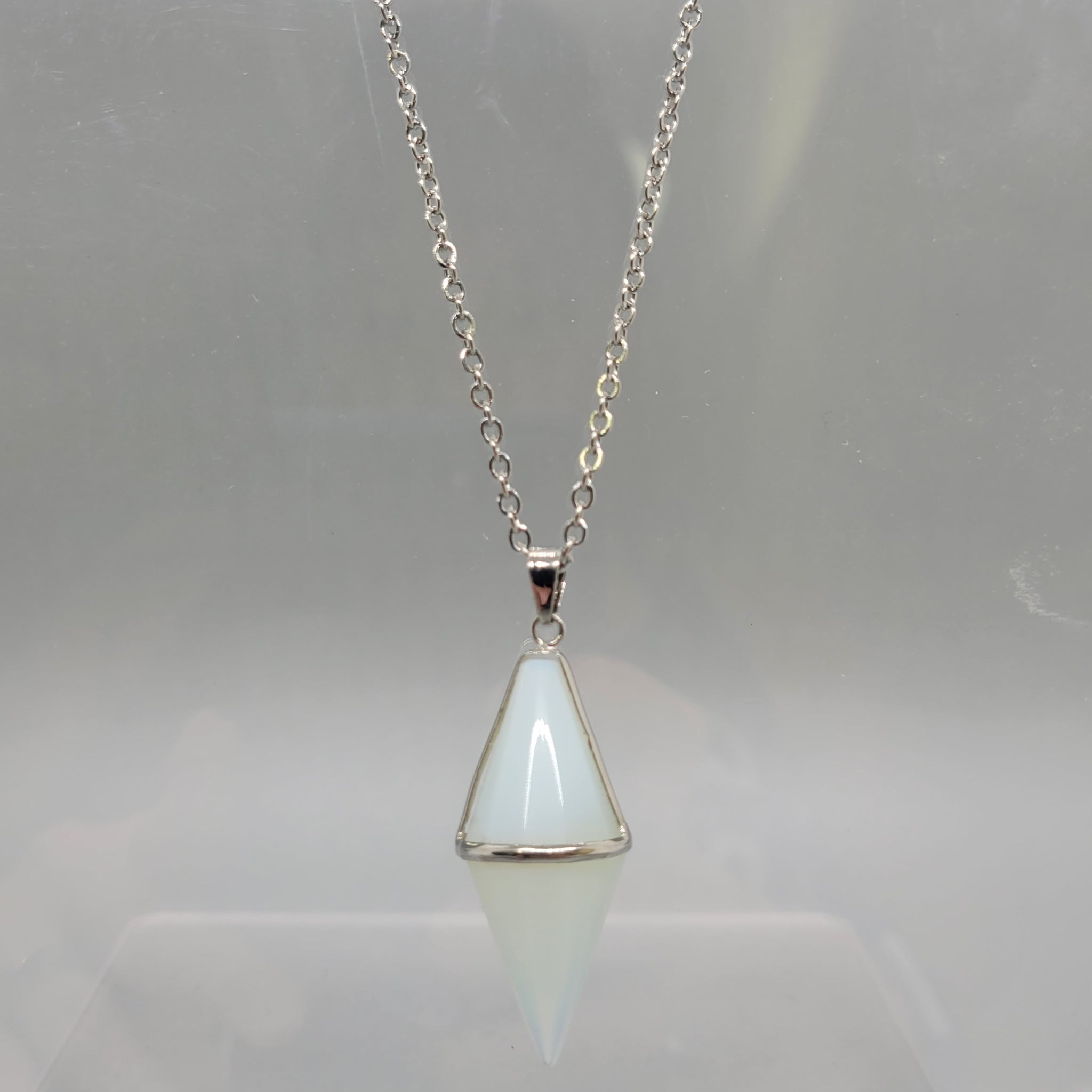 Opalite Octahedron Pendent Necklace