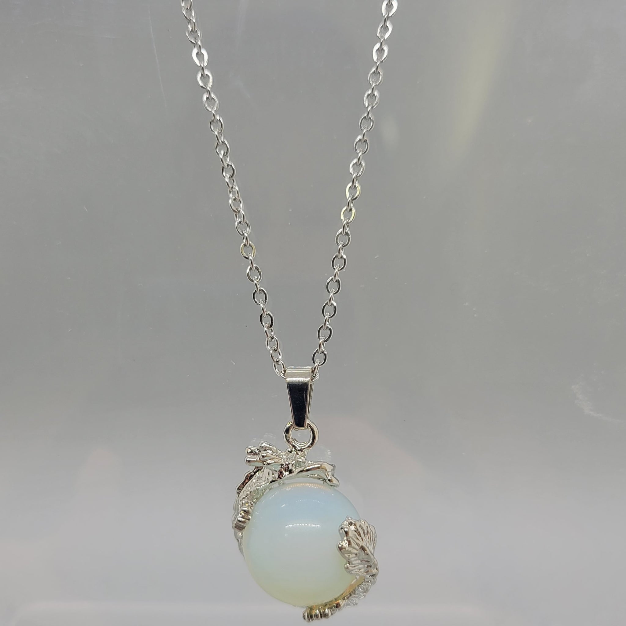 Opalite Dragon Pendent Necklace