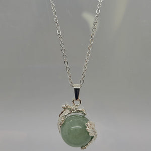 Aventurine Dragon Pendent Necklace