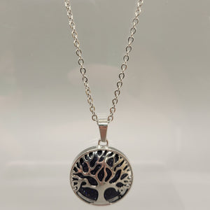 Blue Goldstone Tree Of Life Pendent Necklace