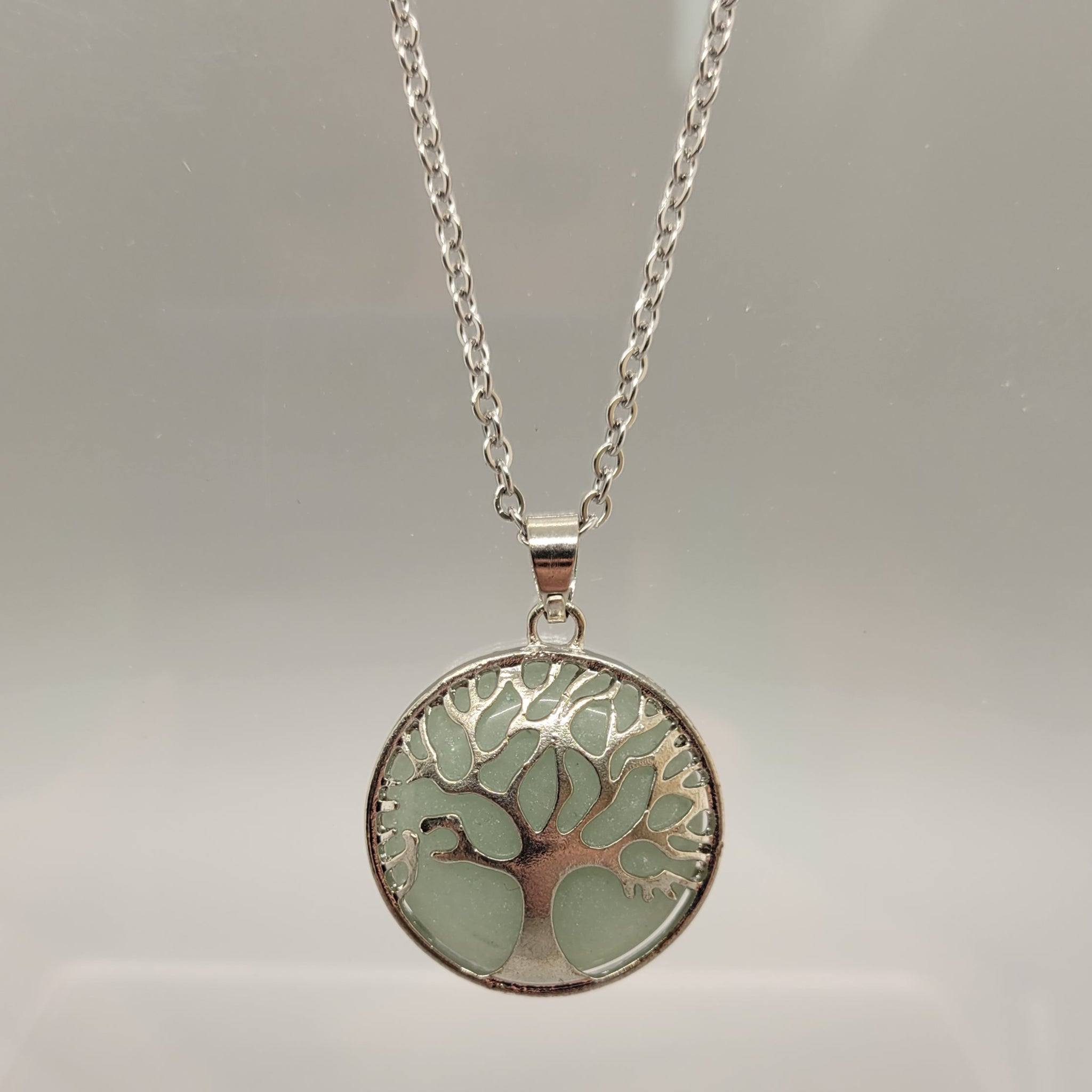 Aventurine Tree Of Life Pendent Necklace