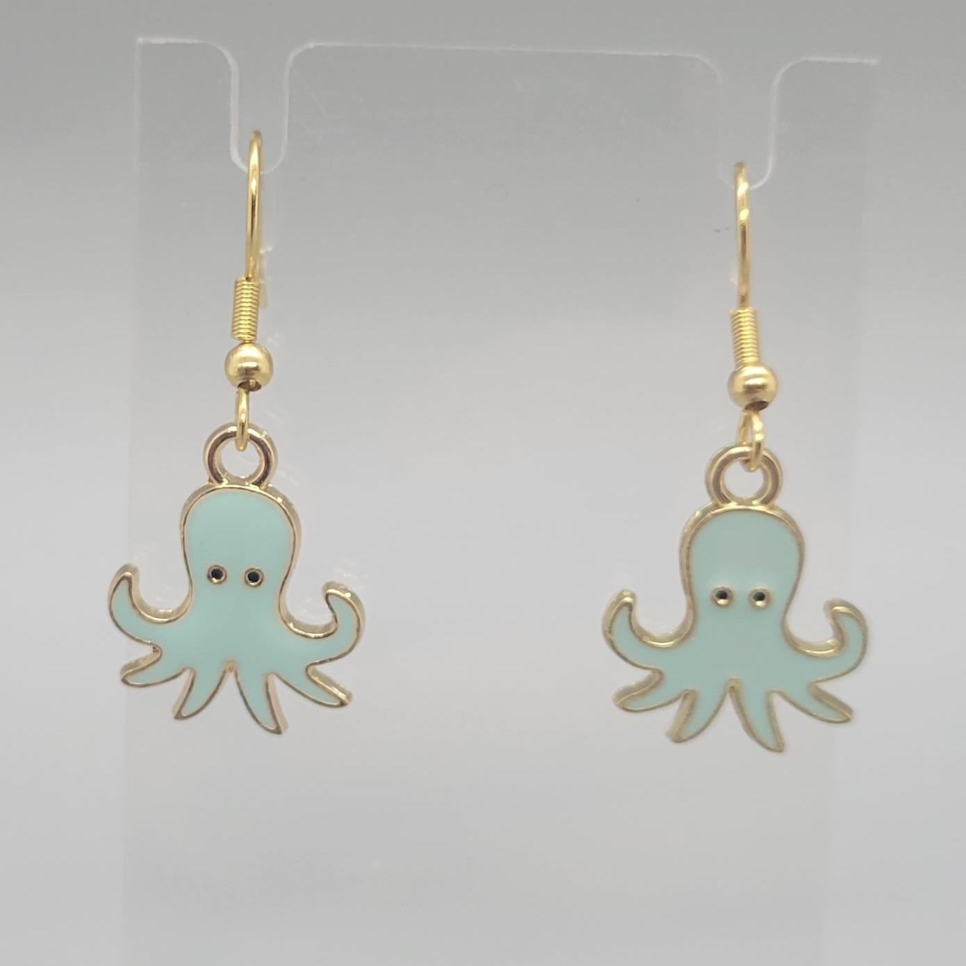 Blue Octopus Dangle Earrings