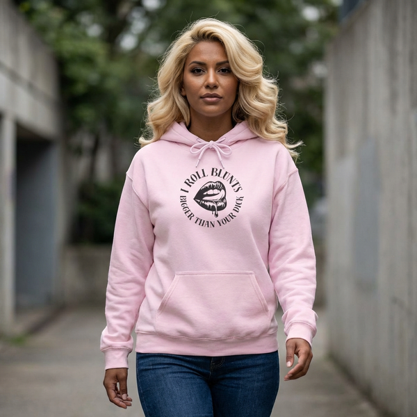 Roll Blunt Graphic Hoodie — "I Roll Blunts Bigger" Streetwear Pullover