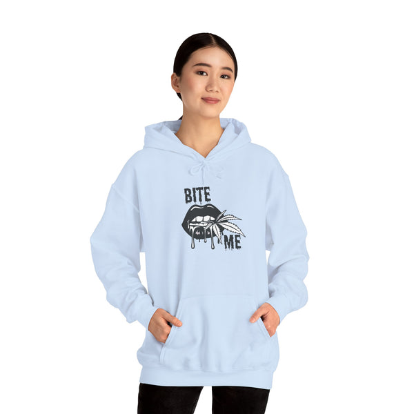Bite Me Lip Graphic Hoodie – Edgy Gothic Streetwear