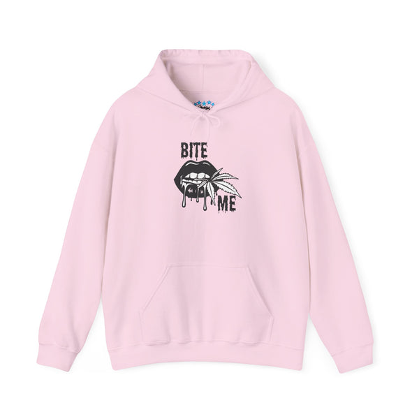Bite Me Lip Graphic Hoodie – Edgy Gothic Streetwear