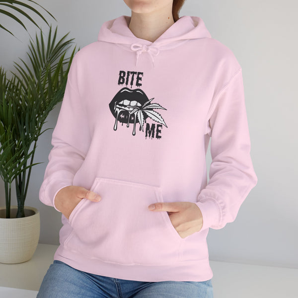 Bite Me Lip Graphic Hoodie – Edgy Gothic Streetwear