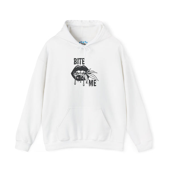 Bite Me Lip Graphic Hoodie – Edgy Gothic Streetwear