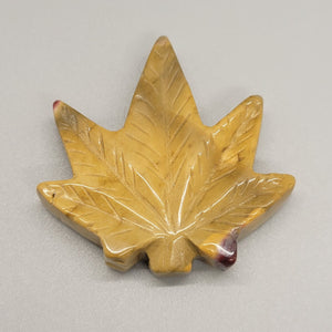 Mookaite Jasper Cannabis Leaf Stone Carving