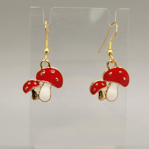 Dangle Mushroom Earrings