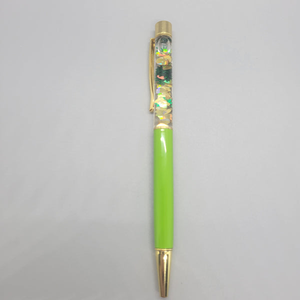 Snow Globes Pens With Cannabis Leaf Glitter