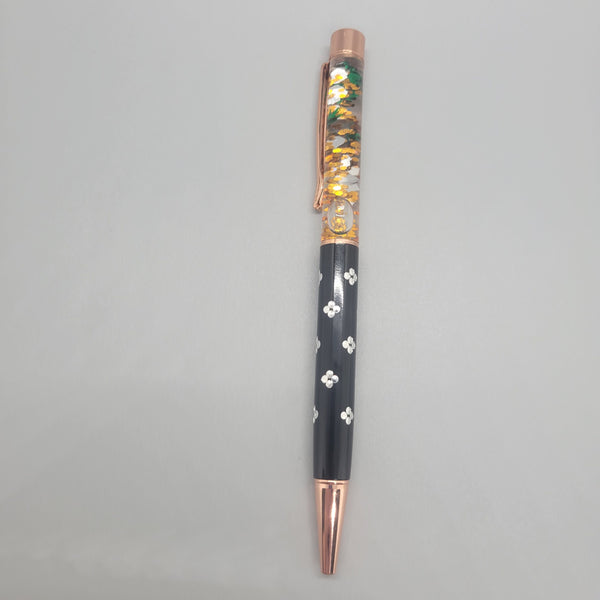 Snow Globes Pens With Cannabis Leaf Glitter