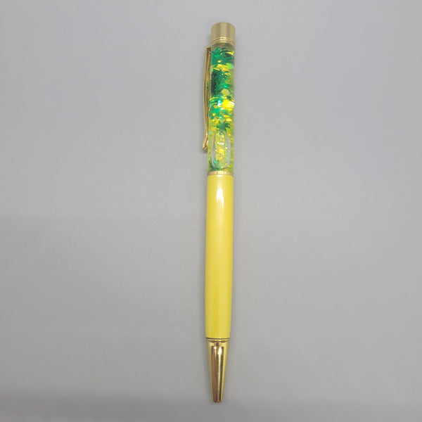 Snow Globes Pens With Cannabis Leaf Glitter