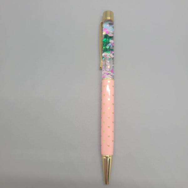 Snow Globes Pens With Cannabis Leaf Glitter