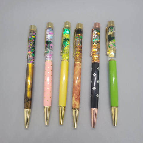Snow Globes Pens With Cannabis Leaf Glitter