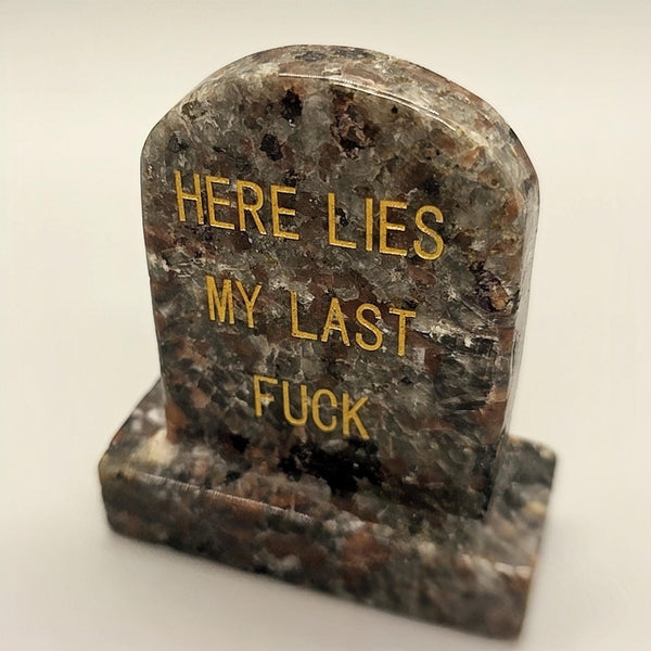 Carved Tombstone, Natural Stone Gravestone, Engraved Headstone, Gothic Cemetery, Grave Marker, Dark Humor Sculpture