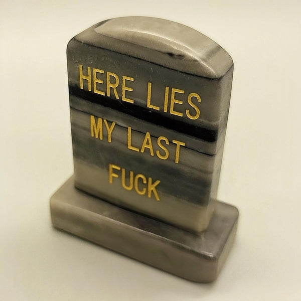 Carved Tombstone, Natural Stone Gravestone, Engraved Headstone, Gothic Cemetery, Grave Marker, Dark Humor Sculpture
