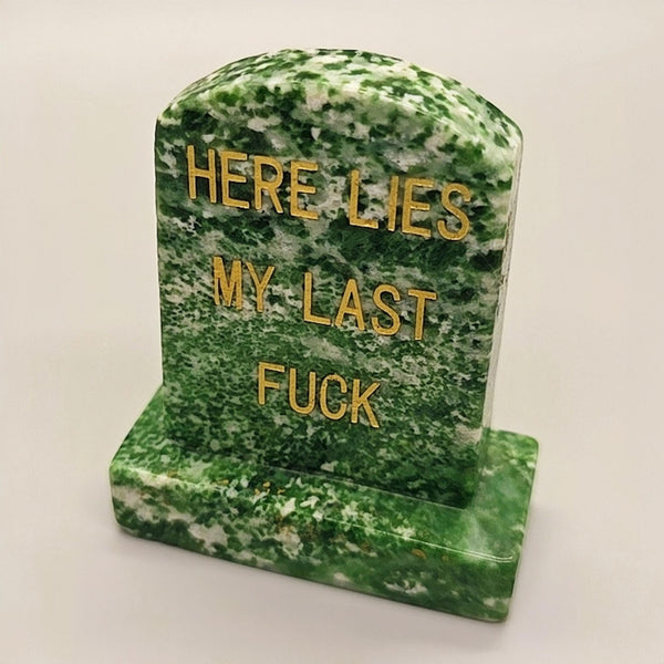 Carved Tombstone, Natural Stone Gravestone, Engraved Headstone, Gothic Cemetery, Grave Marker, Dark Humor Sculpture