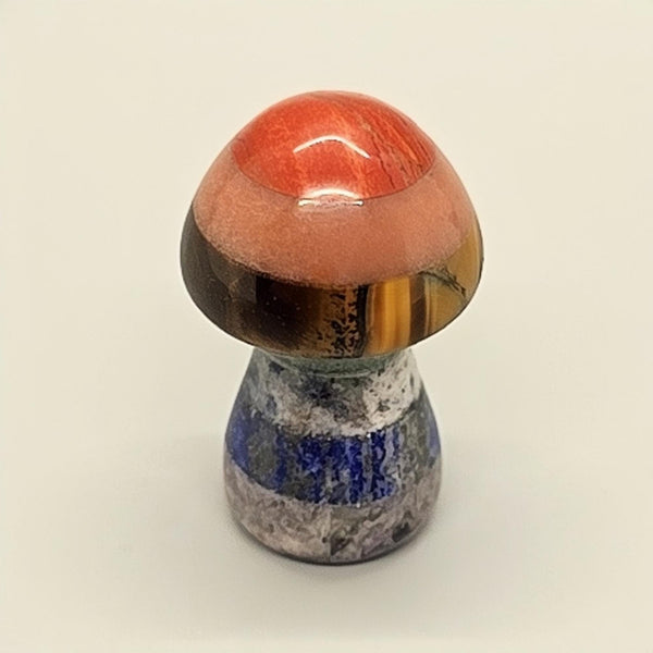 Natural Stone Chakra Mushroom Carving, Carved, Shaped Healing Stones, Balancing Gift