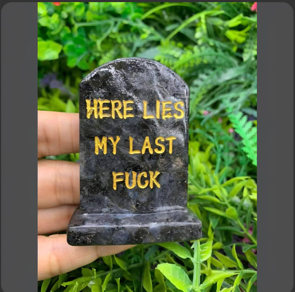 Natural Carved Stone Tombstone