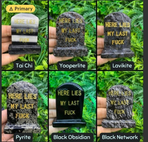 Natural Carved Stone Tombstone
