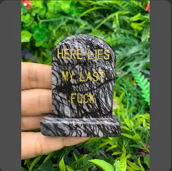 Natural Carved Stone Tombstone