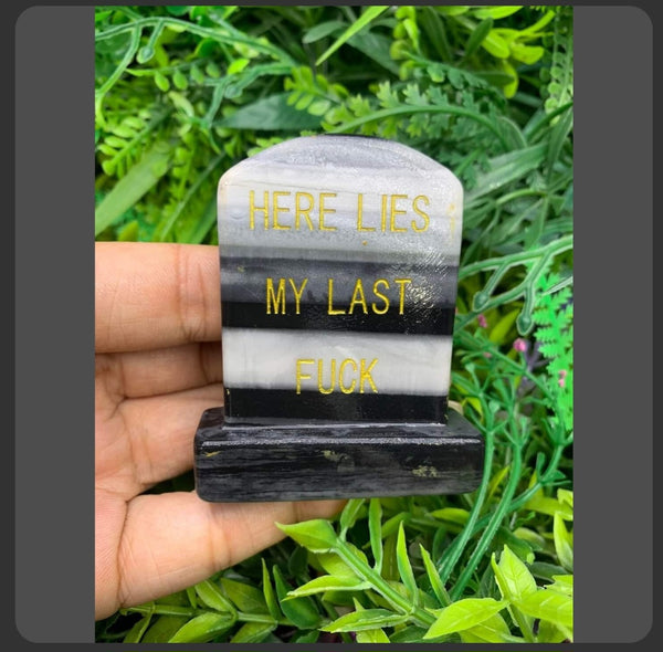 Natural Carved Stone Tombstone