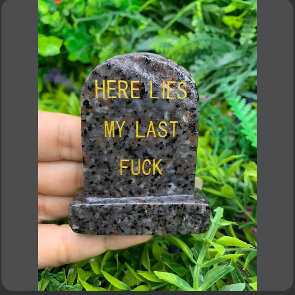 Natural Carved Stone Tombstone