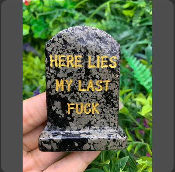 Natural Carved Stone Tombstone