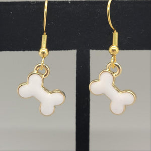 Dog Bone Dangle Earrings