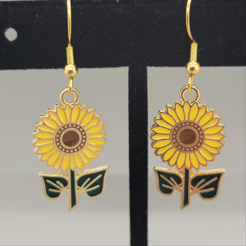 Sunflower Dangle Earrings