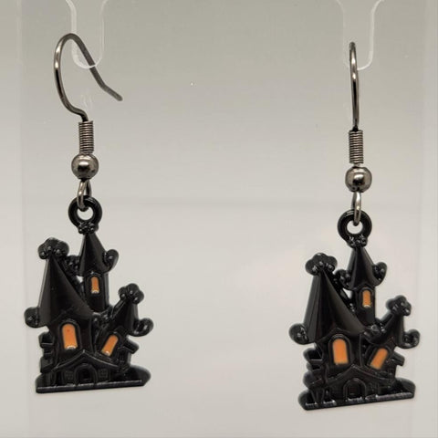 Haunted House Dangle Earrings