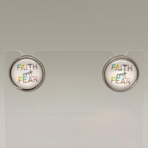 Faith Over Fear  Stud Earrings