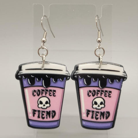 Coffee Fiend Dangle Earrings