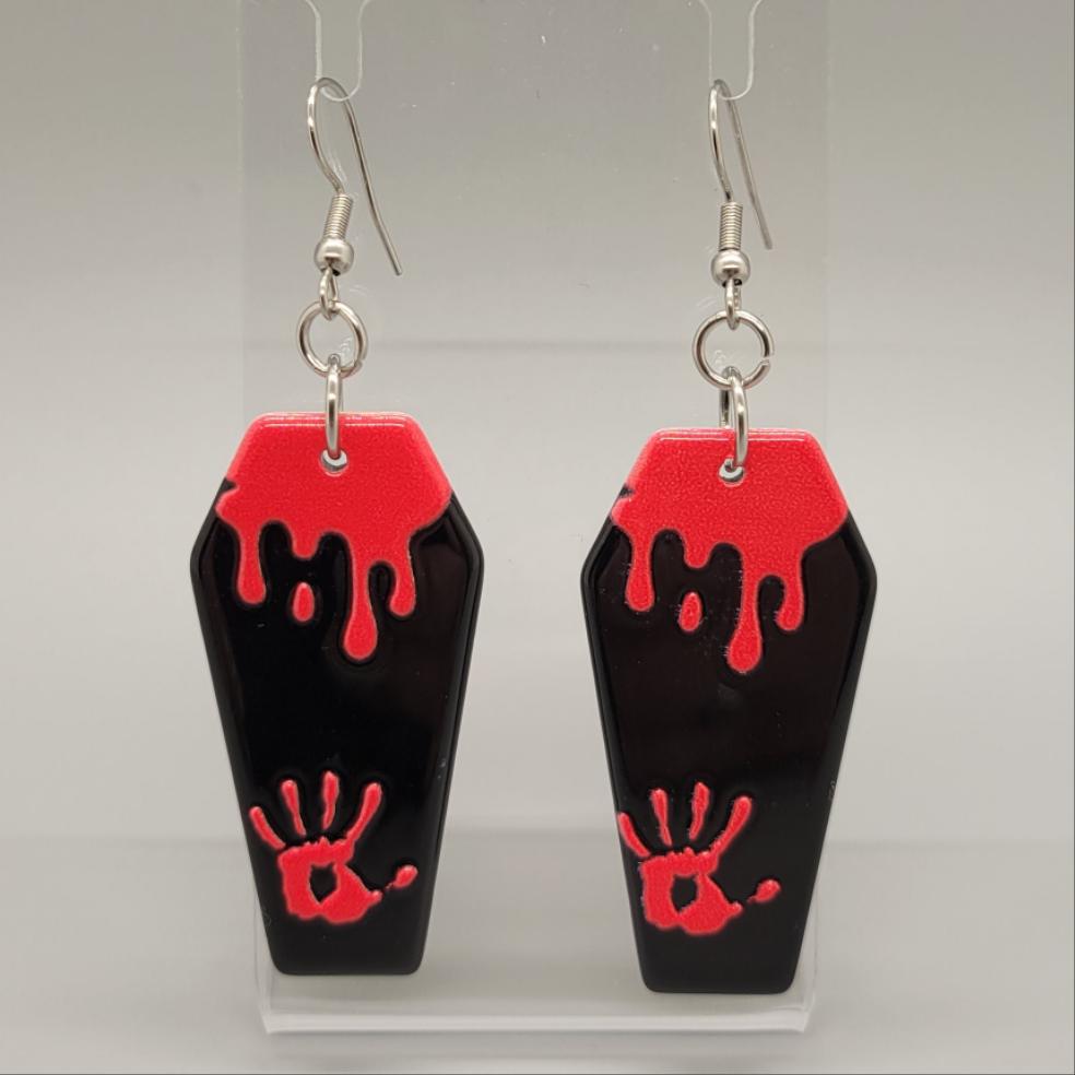 Coffin Dangle Earrings