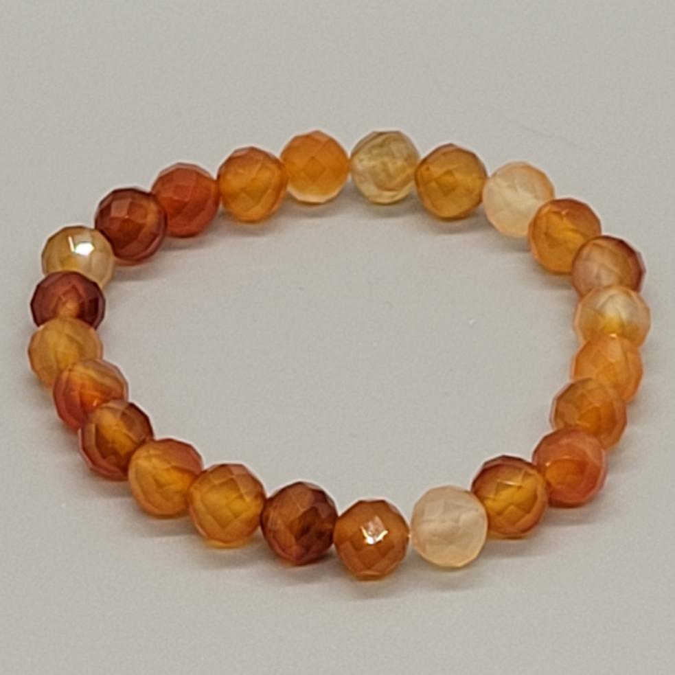 Red Orange Carnelian Stretch Bracelet