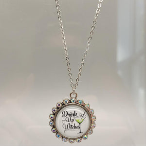 Drink Up Witches Bling Necklace