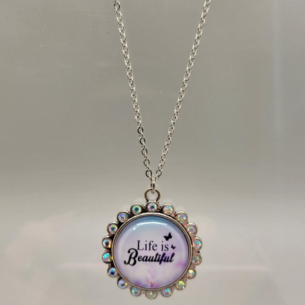 Life Is Beautiful Bling Necklace