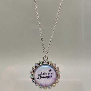 Life Is Beautiful Bling Necklace