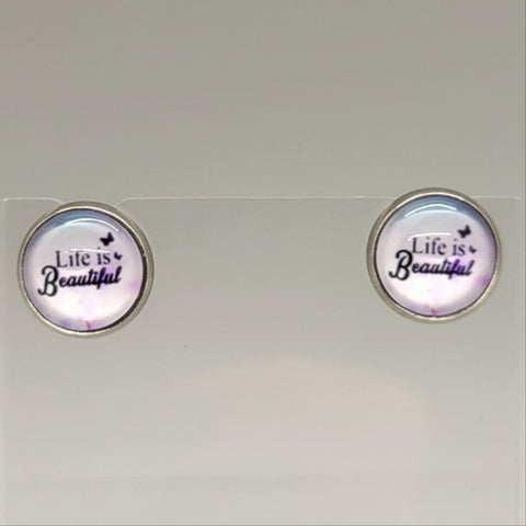 Life Is Beautiful Stud Earrings