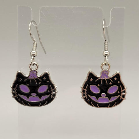 Pumpkin Cat Earrings