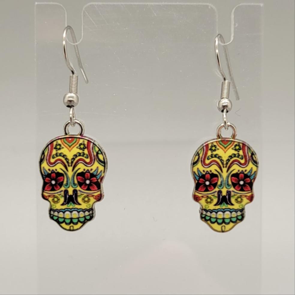 Sugar Skull Dangle Earrings