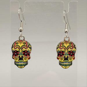 Sugar Skull Dangle Earrings