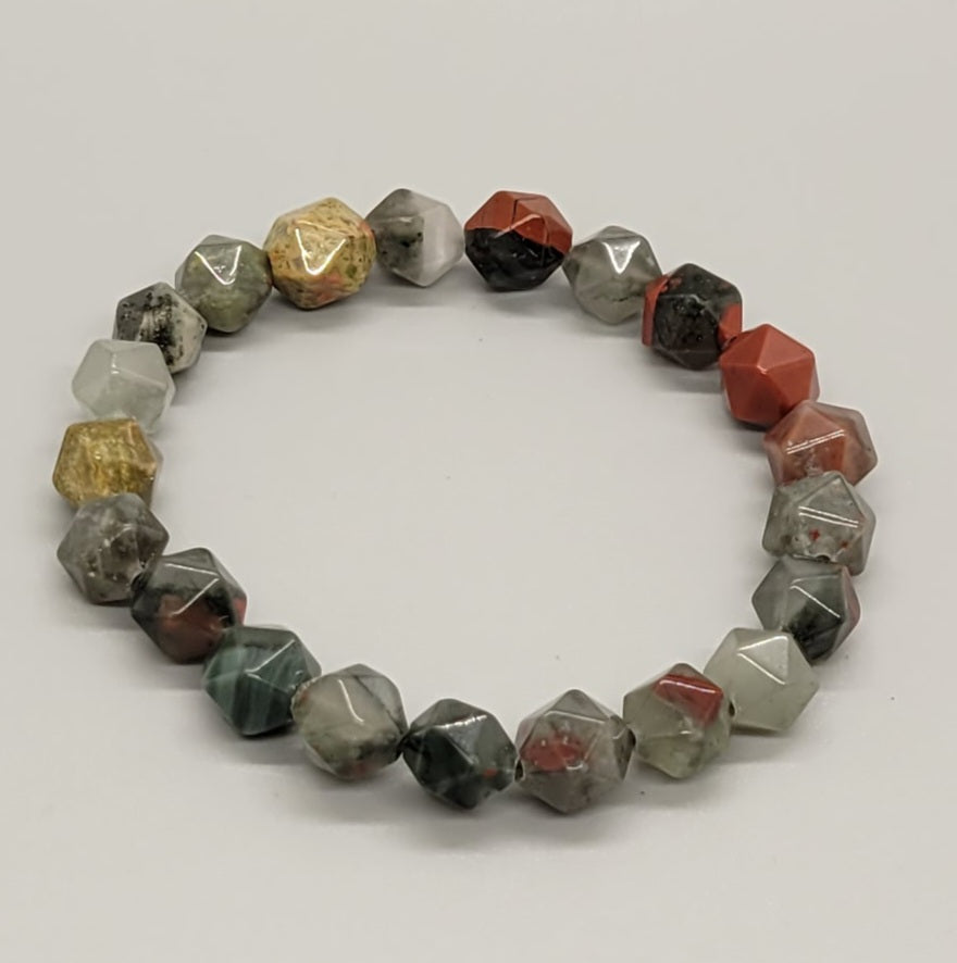 African Blood Stone Stretch Bracelet