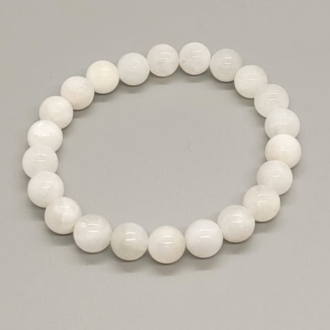 Rainbow Moonstone Natural Stone Stretch Bracelet