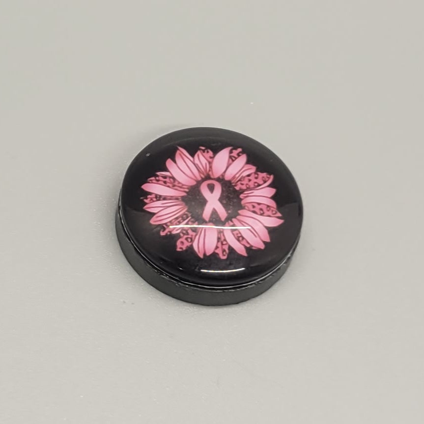 Pink Ribbon Sunflower Magnet