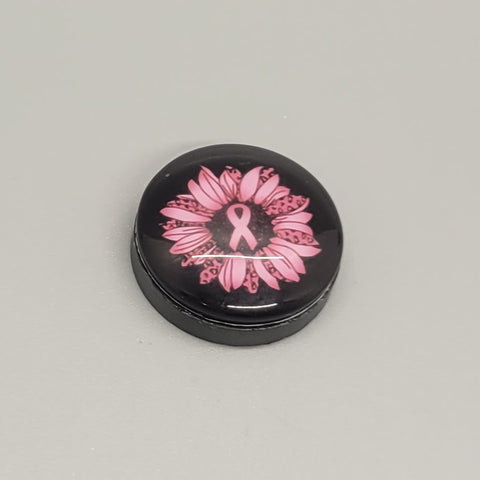 Pink Ribbon Sunflower Magnet